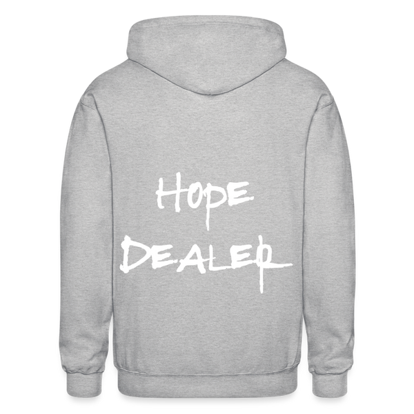 Hope Dealer Heavy Blend Zip Hoodie - heather gray