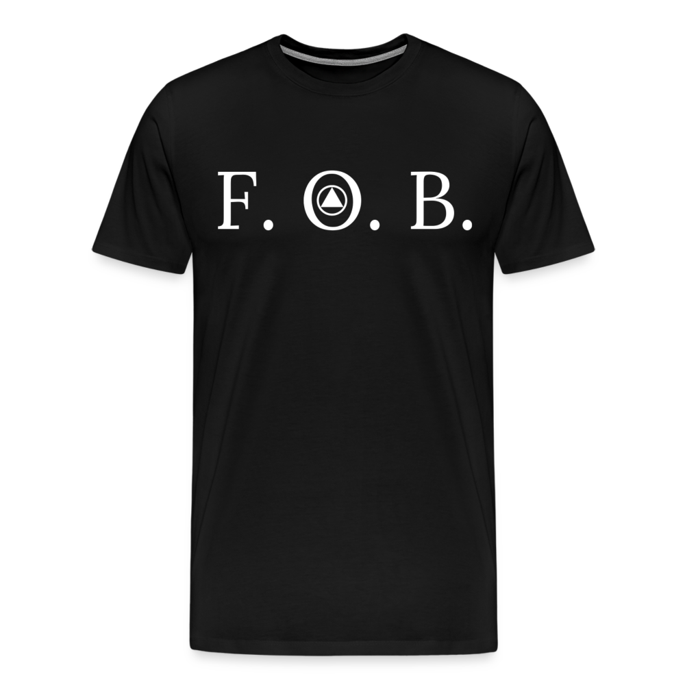 FOB (White Design) Premium TShirt - black