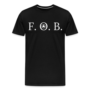 FOB (White Design) Premium TShirt - black