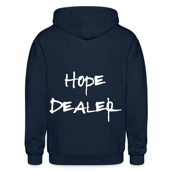 Hope Dealer Heavy Blend Zip Hoodie - navy