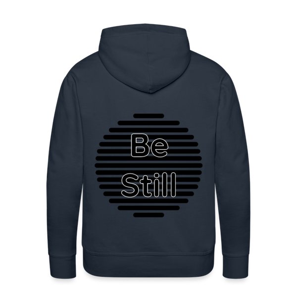 Be Still Circle Premium Hoodie - navy