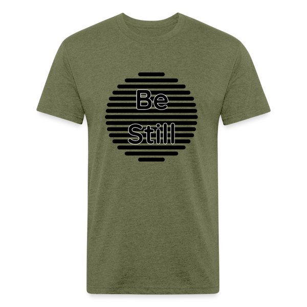 Be Still Circle TShirt - heather military green