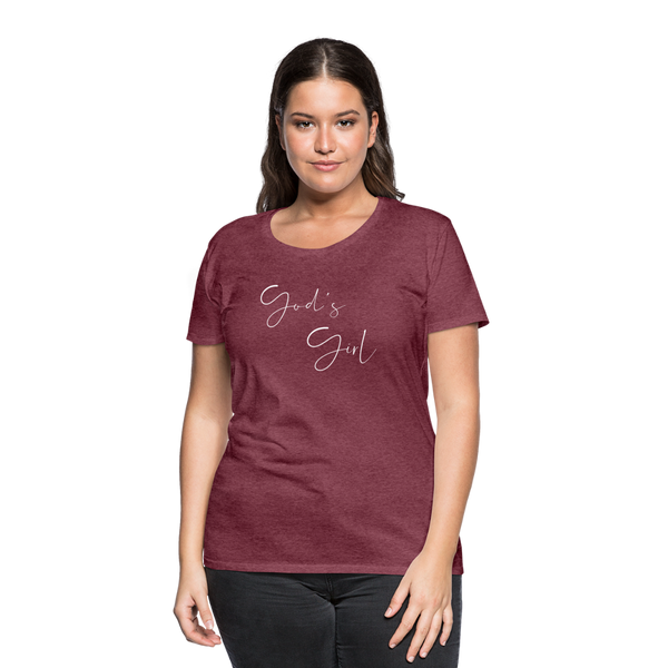 God's Girl Women's Tee - heather burgundy