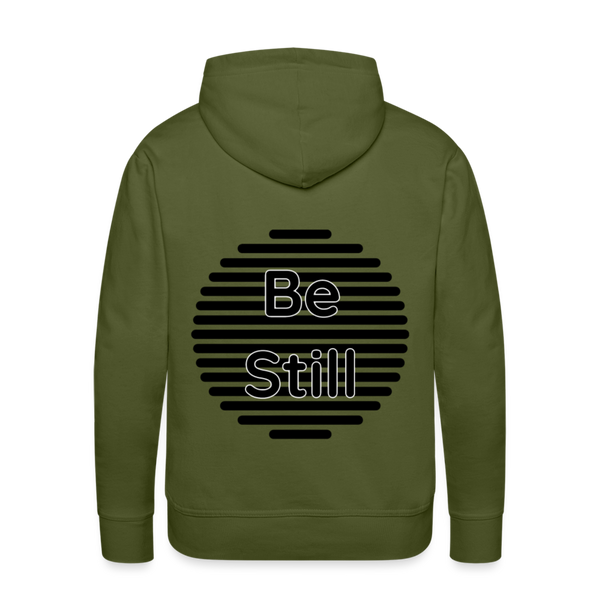 Be Still Circle Premium Hoodie - olive green