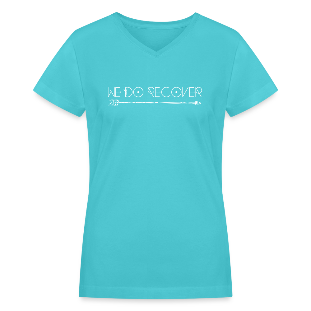 We Do Recover Women's VNeck TShirt - aqua