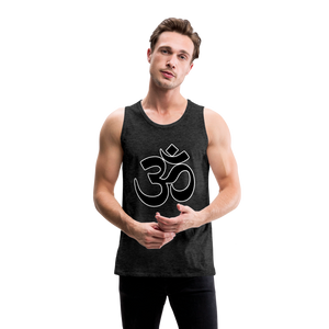 Om Black Design Men’s Premium Tank - charcoal grey