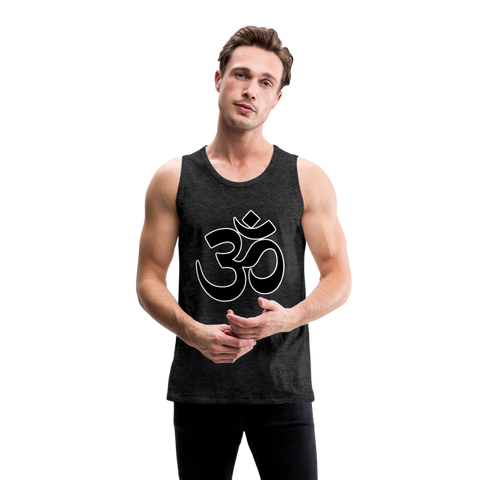 Om Black Design Men’s Premium Tank - charcoal grey