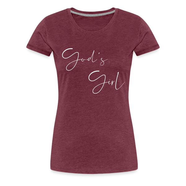 God's Girl Women's Tee - heather burgundy