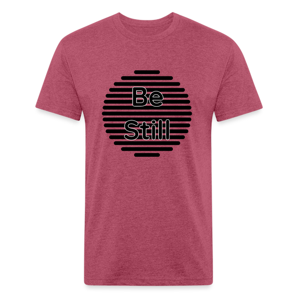 Be Still Circle TShirt - heather burgundy