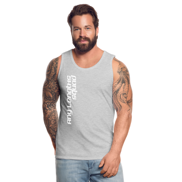 Any Lengths Vert Design Men’s Tank - heather gray