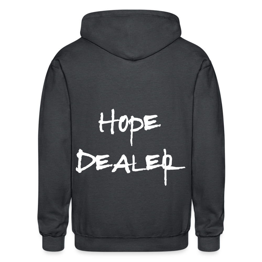 Hope Dealer Heavy Blend Zip Hoodie - deep heather