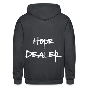 Hope Dealer Heavy Blend Zip Hoodie - deep heather