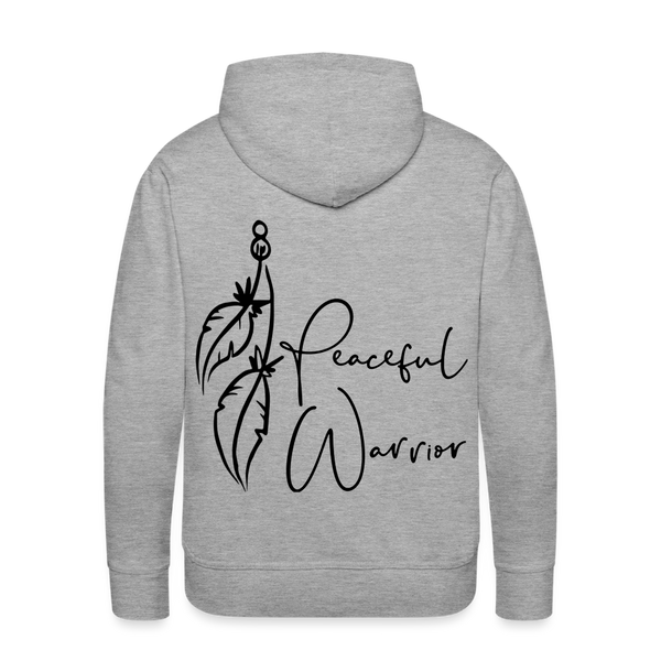 Peaceful Warrior Hoodie - 4 Color Options - heather grey