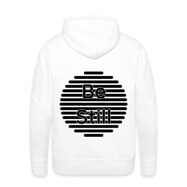 Be Still Circle Premium Hoodie - white