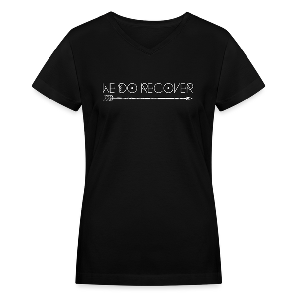 We Do Recover Women's VNeck TShirt - black