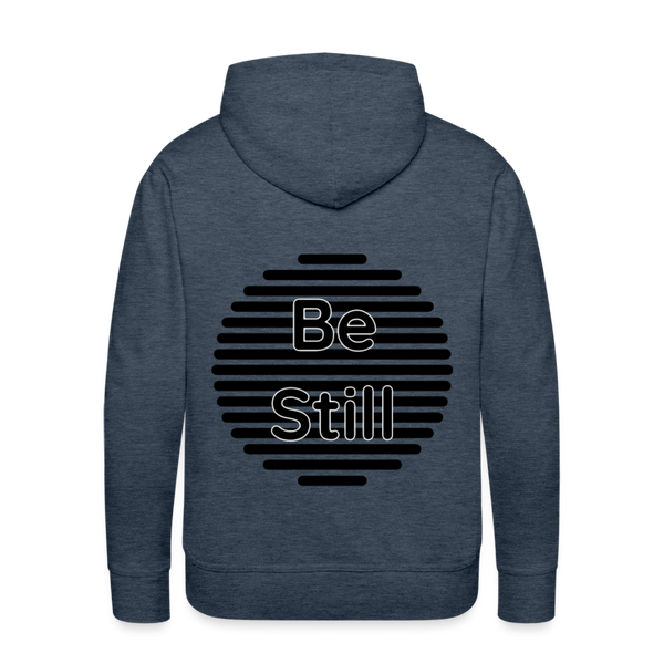 Be Still Circle Premium Hoodie - heather denim