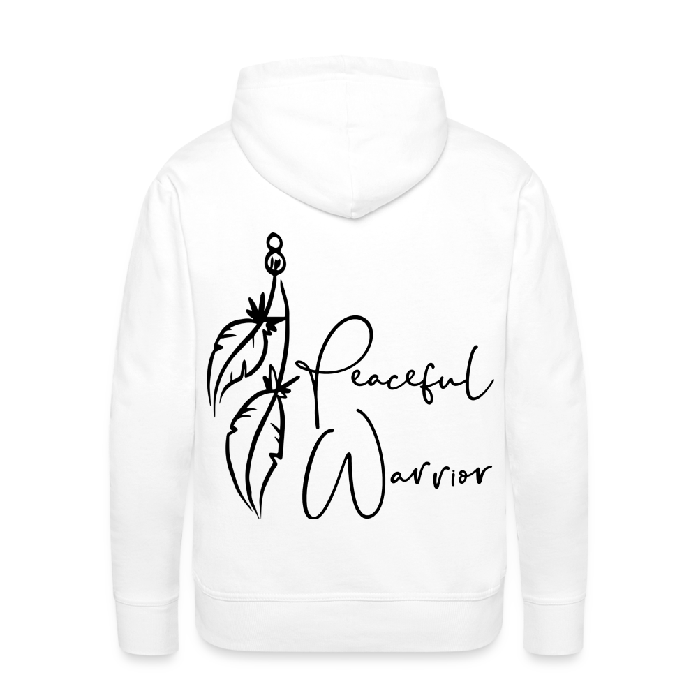 Peaceful Warrior Hoodie - 4 Color Options - white