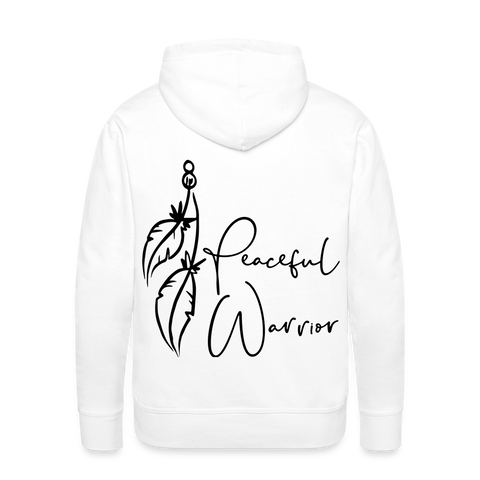 Peaceful Warrior Hoodie - 4 Color Options - white