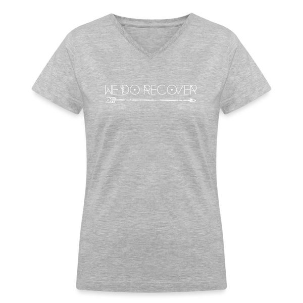 We Do Recover Women's VNeck TShirt - gray