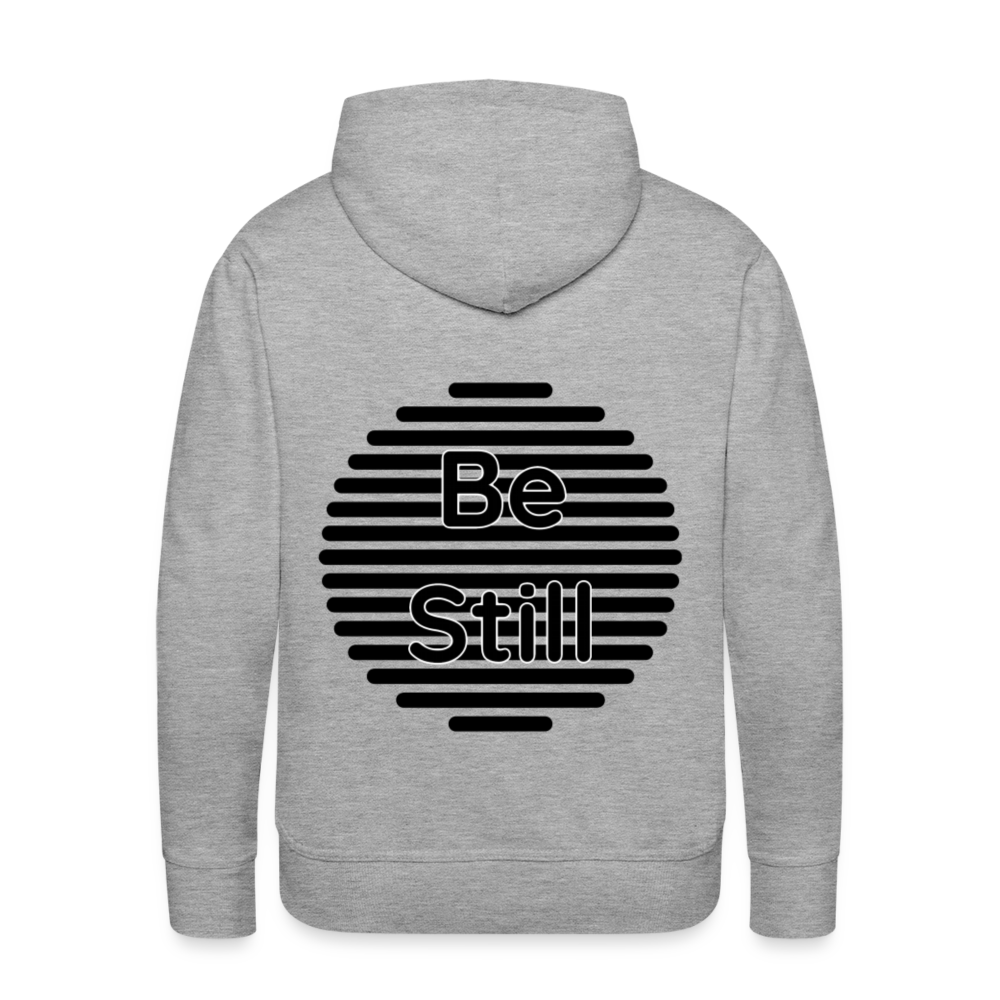 Be Still Circle Premium Hoodie - heather grey