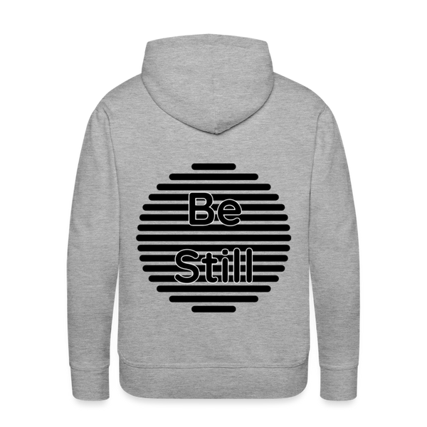 Be Still Circle Premium Hoodie - heather grey