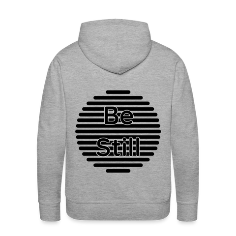 Be Still Circle Premium Hoodie - heather grey