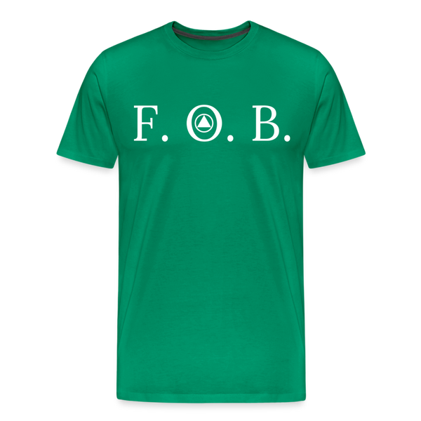 FOB (White Design) Premium TShirt - kelly green