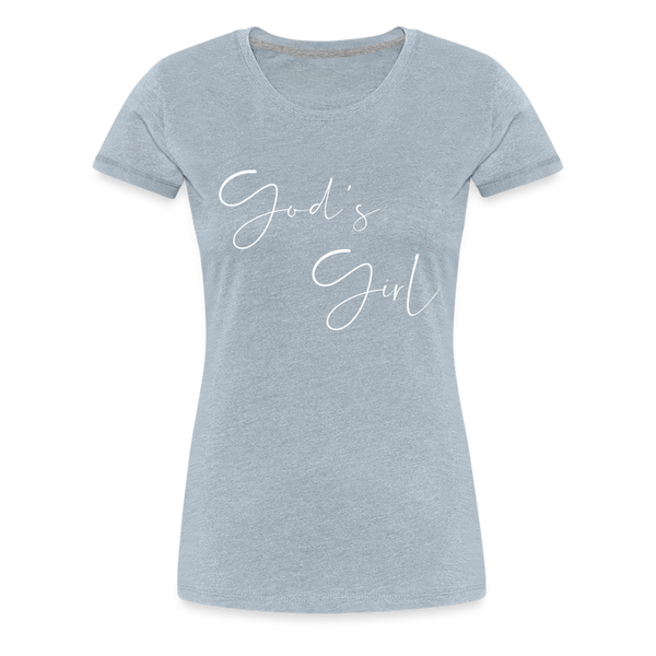 God's Girl Women's Tee - heather ice blue