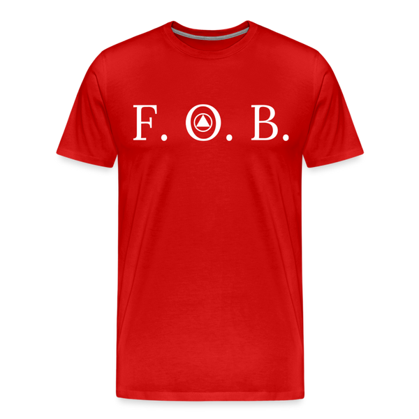 FOB (White Design) Premium TShirt - red