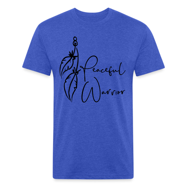 Peaceful Warrior Unisex Tshirt - 6 Color Options - heather royal