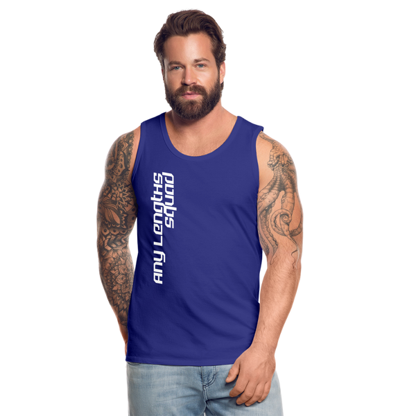 Any Lengths Vert Design Men’s Tank - royal blue