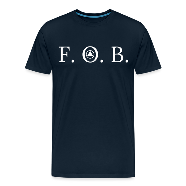 FOB (White Design) Premium TShirt - deep navy