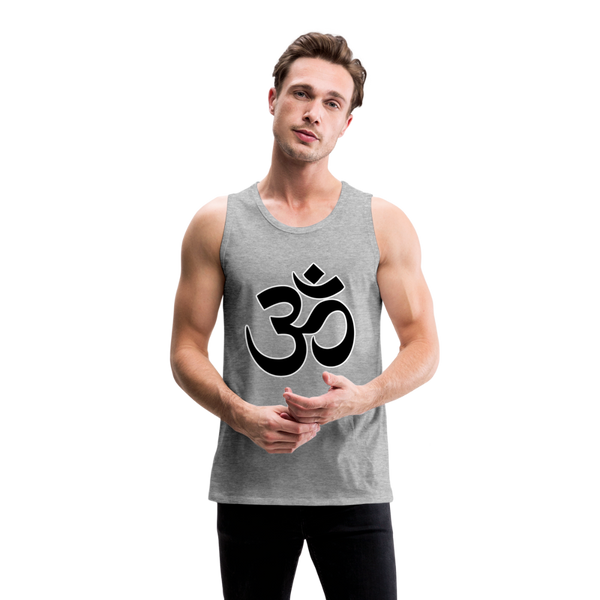 Om Black Design Men’s Premium Tank - heather gray