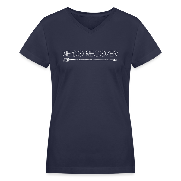 We Do Recover Women's VNeck TShirt - navy