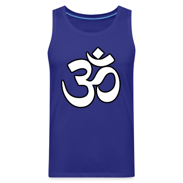 Om White Design Men’s Premium Tank - royal blue