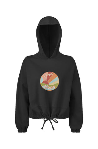 Slangin' Hope Ladies' Cropped Oversize Hooded Sweatshirt