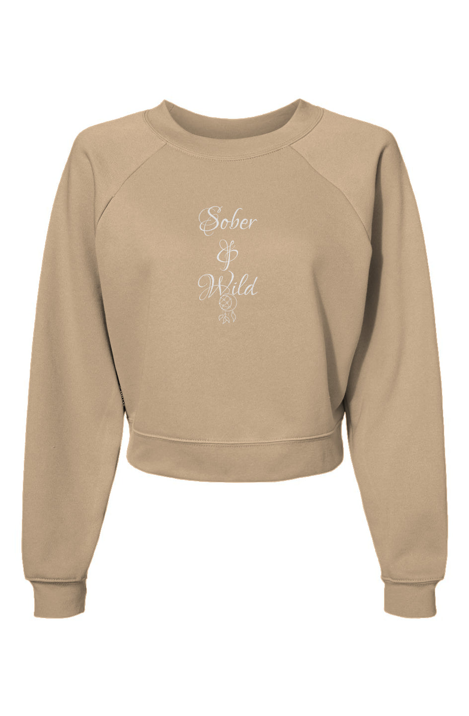 Sober & Wild Womens Raglan Pullover Fleece Sweatshirt
