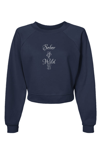 Sober & Wild Womens Raglan Pullover Fleece Sweatshirt
