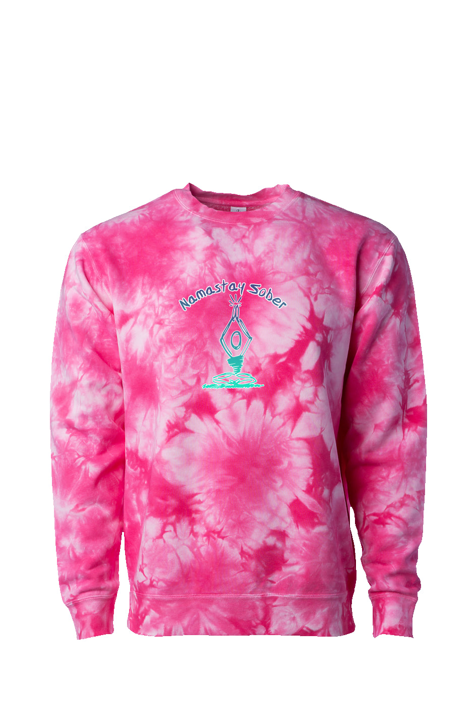 Namastay Sober Unisex Crystal Tie Dye Crewneck