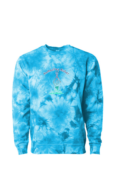 Namastay Sober Unisex Crystal Tie Dye Crewneck