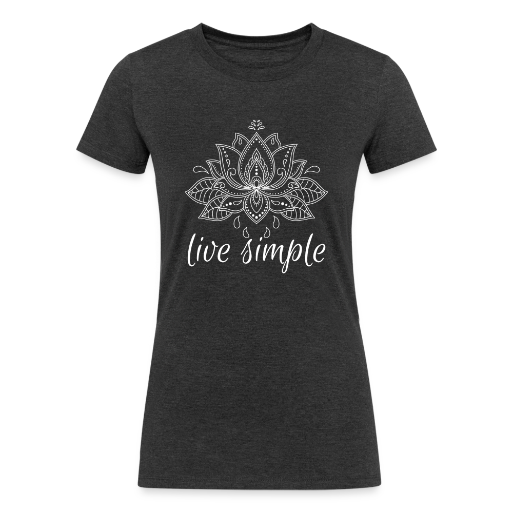 Live Simple Women's TriBlend Organic TShirt - heather black