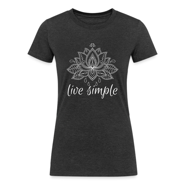 Live Simple Women's TriBlend Organic TShirt - heather black