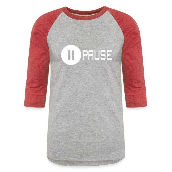 Spiritus Retreat Pause Baseball TShirt - heather gray/red