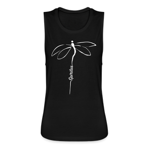 Spiritus Dragonfly Tail Women's Flowy Muscle Tank - black