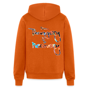 From Thuggery to Recovery Zip Hoodie - autumn