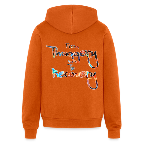 From Thuggery to Recovery Zip Hoodie - autumn