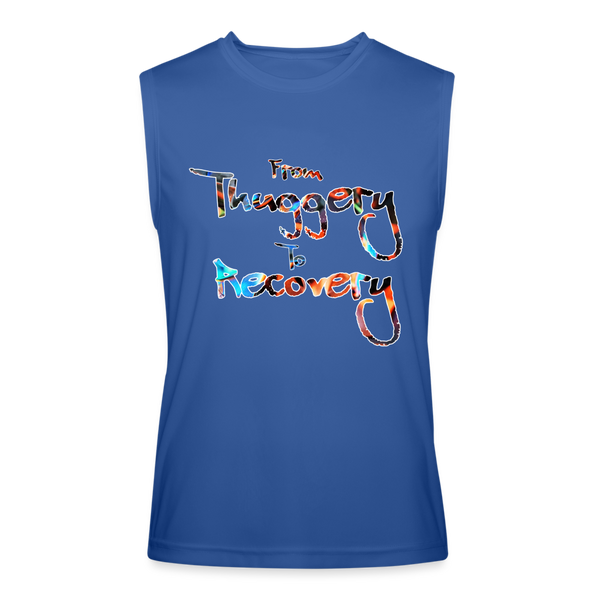From Thuggery to Recovery Men’s Sleeveless Shirt - royal blue
