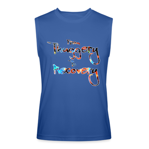 From Thuggery to Recovery Men’s Sleeveless Shirt - royal blue