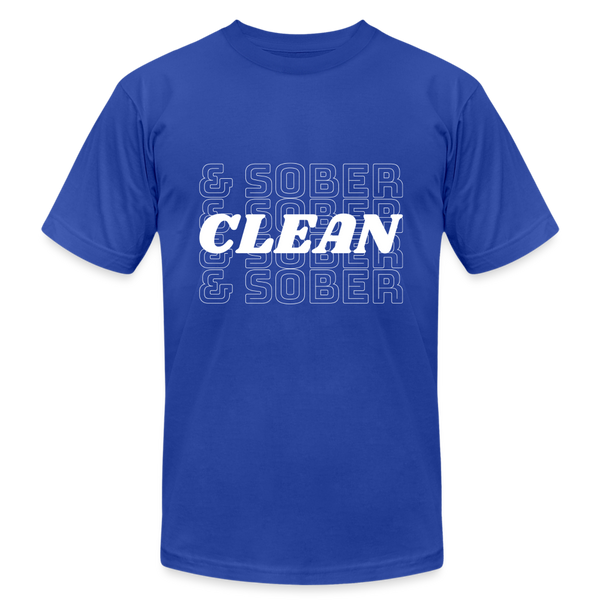 Clean & Sober TShirt - royal blue