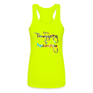 From Thuggery to Recovery Women’s Tank Top - neon yellow